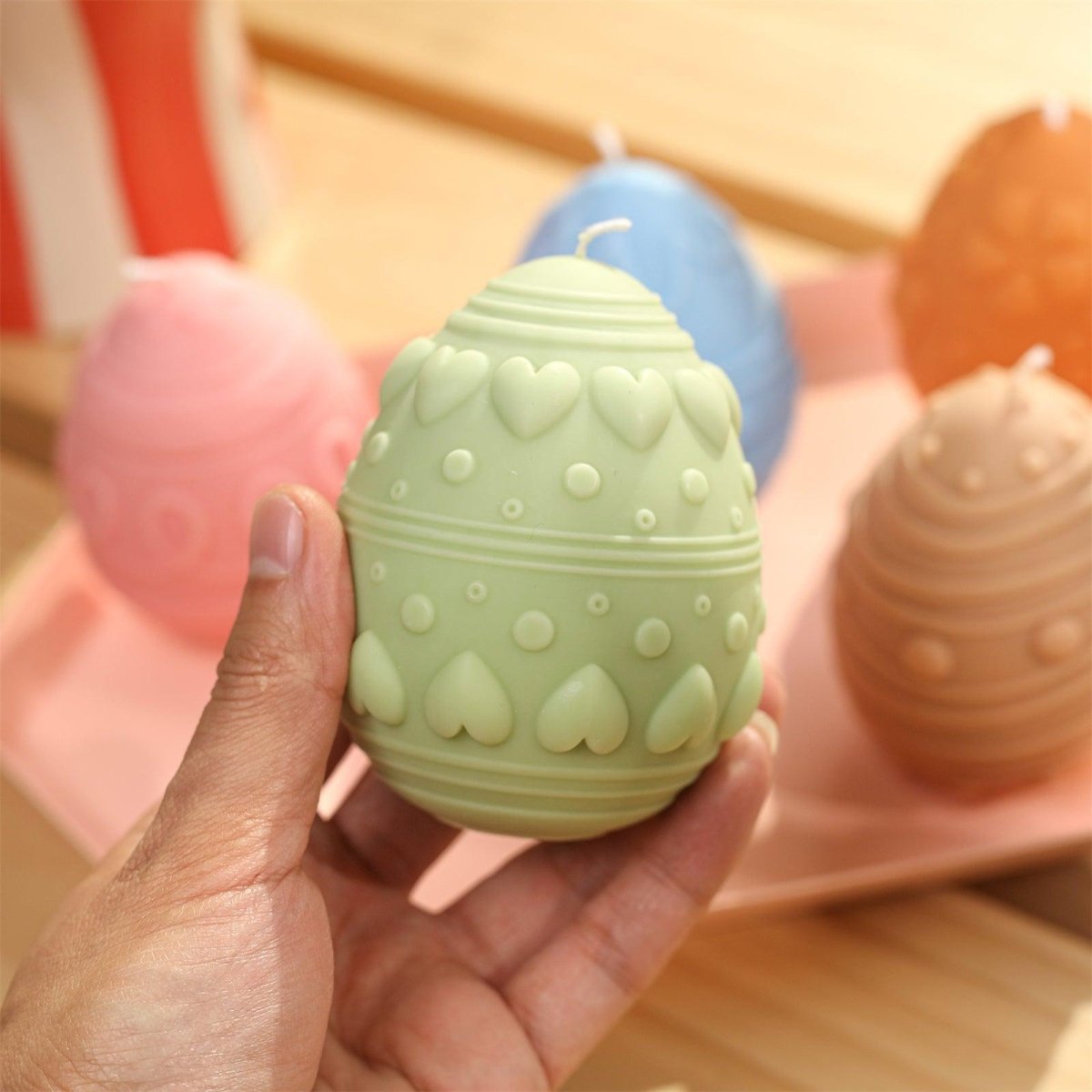 Springtime Easter Egg Candle Silicone Mold Collection3D Candle MoldLZ0794