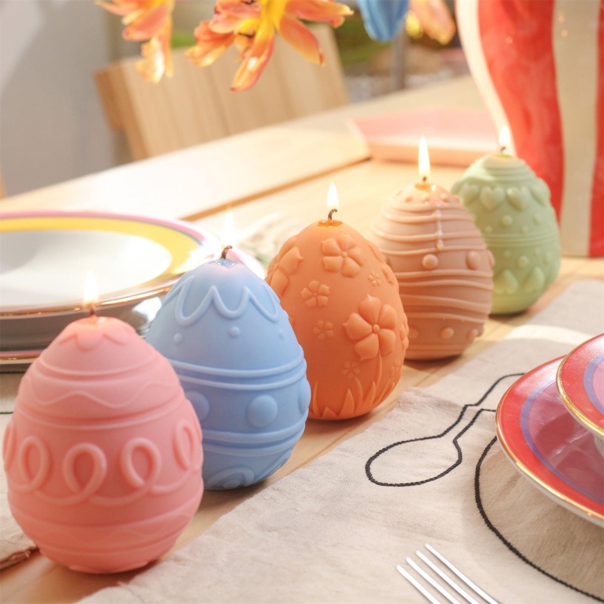 Add a Touch of Spring with Easter Egg Shaped Candles-Boowan Nicole