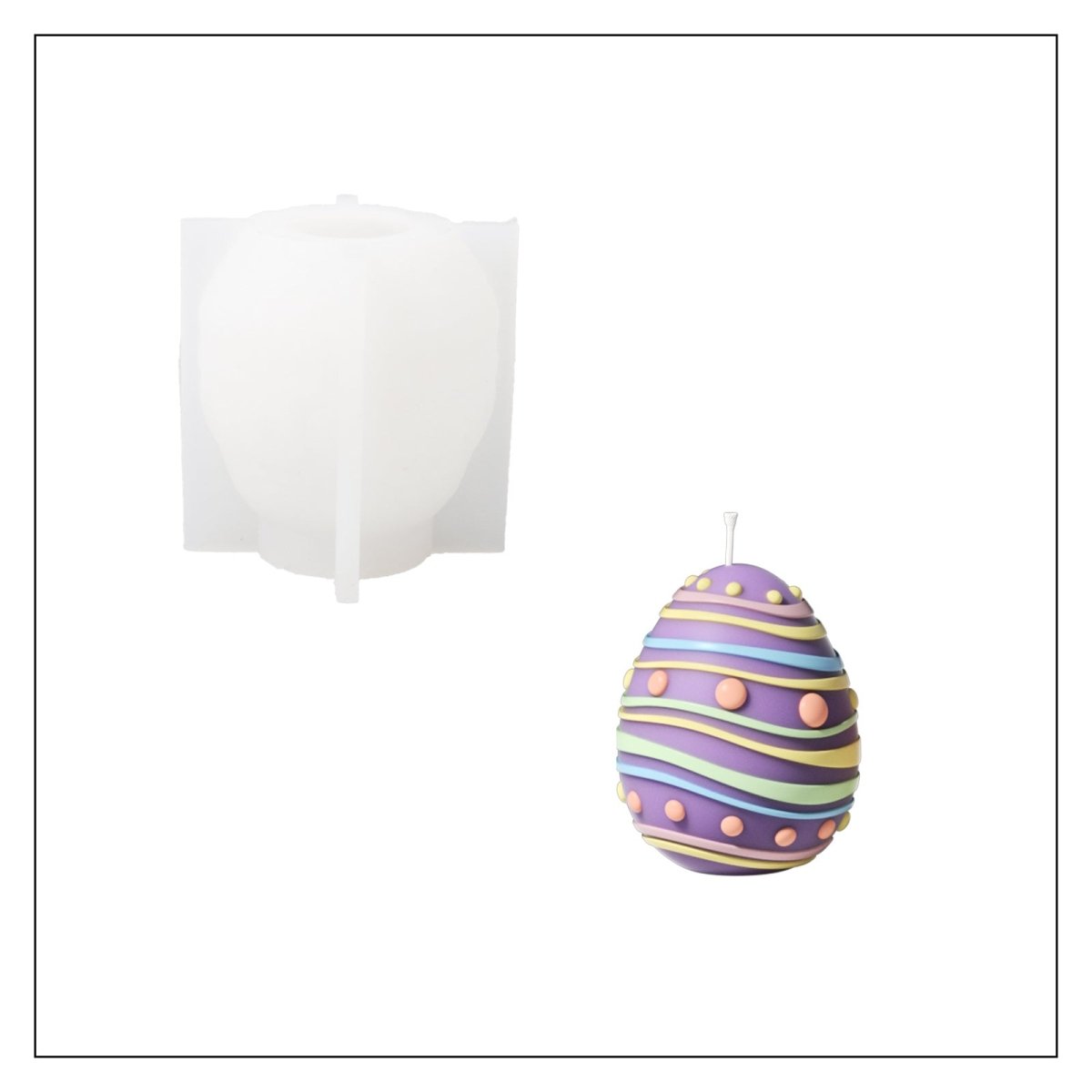 Springtime Easter Egg Candle Silicone Mold Collection3D Candle MoldLZ0794