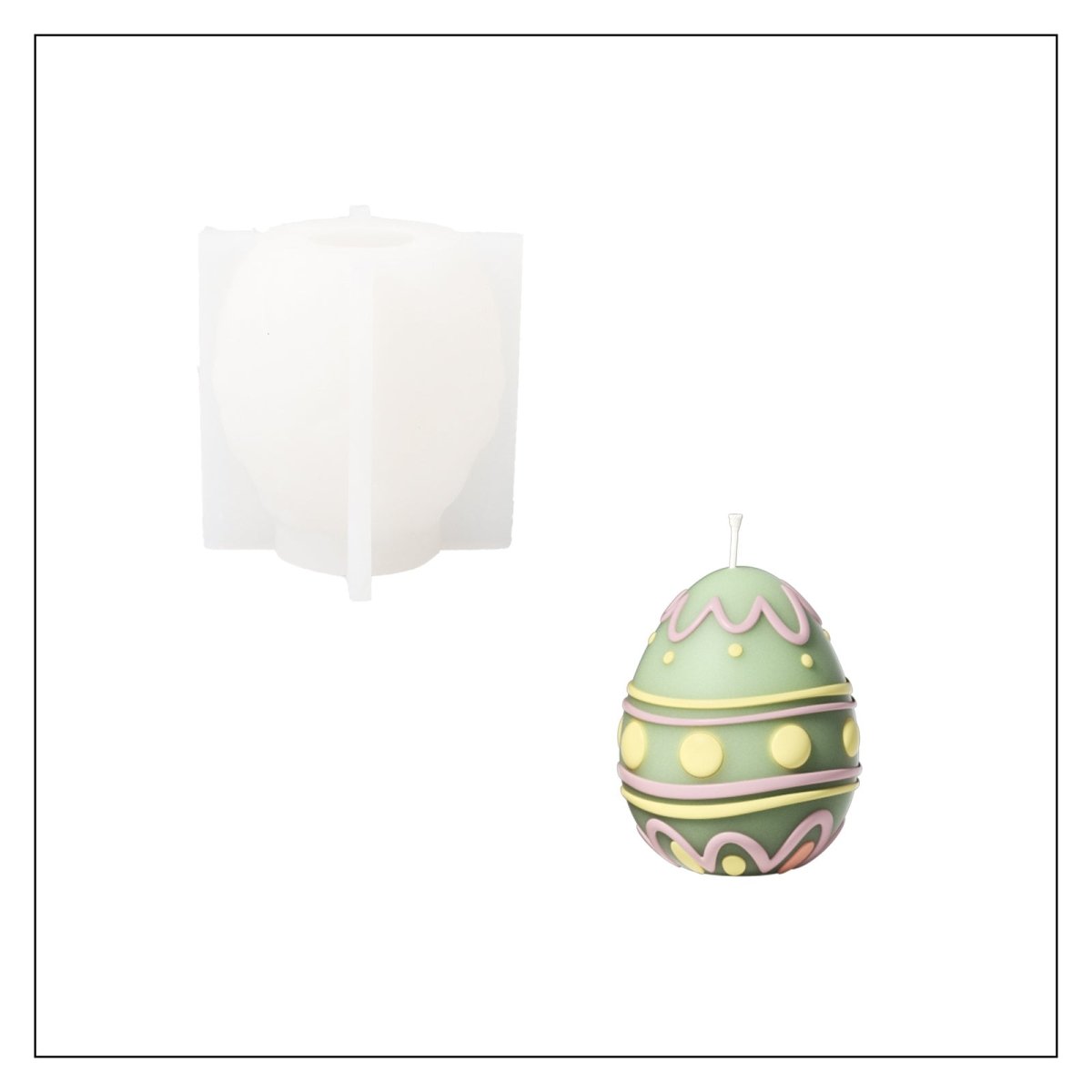 Springtime Easter Egg Candle Silicone Mold Collection3D Candle MoldLZ0795