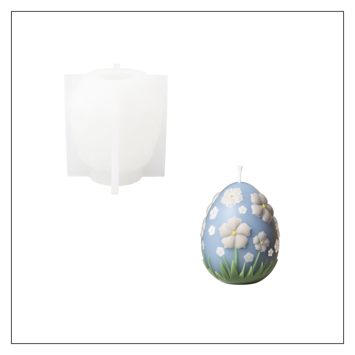 Springtime Easter Egg Candle Silicone Mold Collection3D Candle MoldLZ0796
