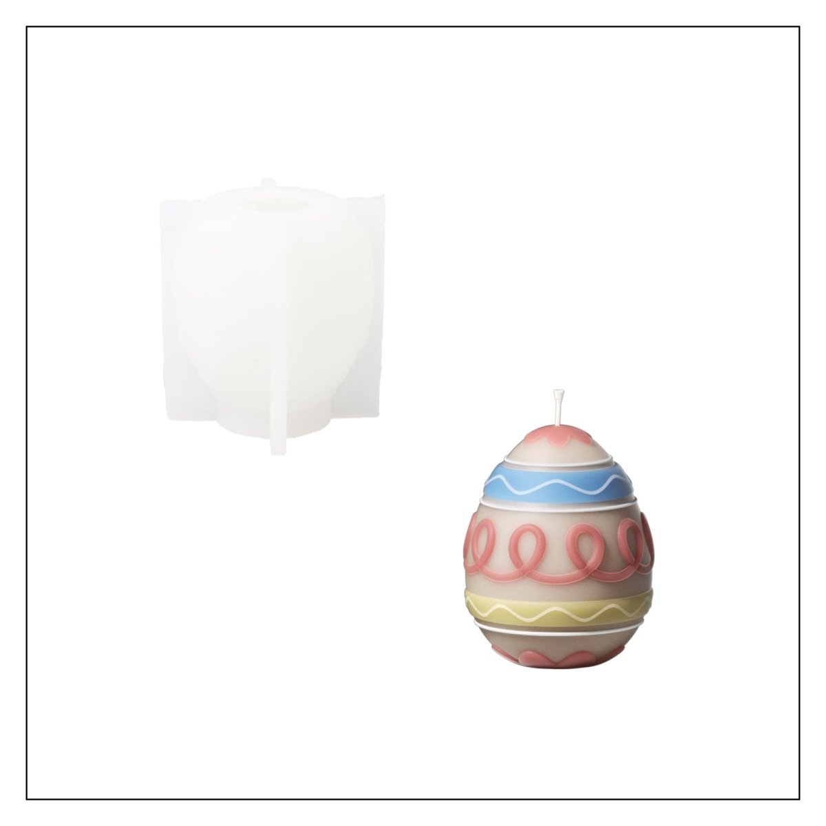 Springtime Easter Egg Candle Silicone Mold Collection3D Candle MoldLZ0797