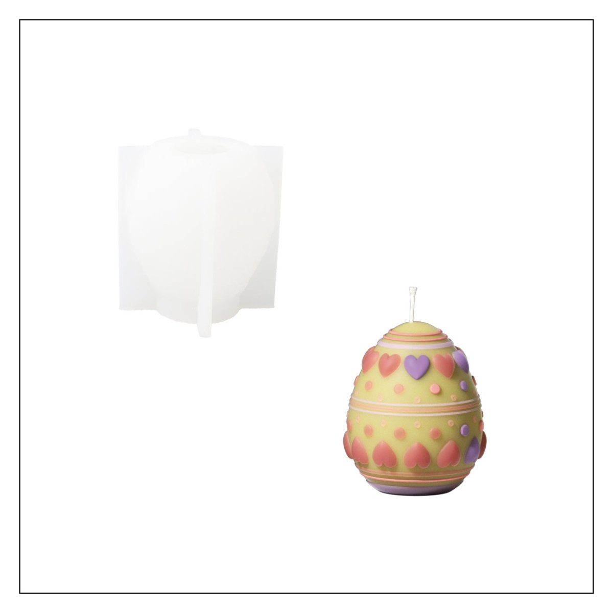 Springtime Easter Egg Candle Silicone Mold Collection3D Candle MoldLZ0798
