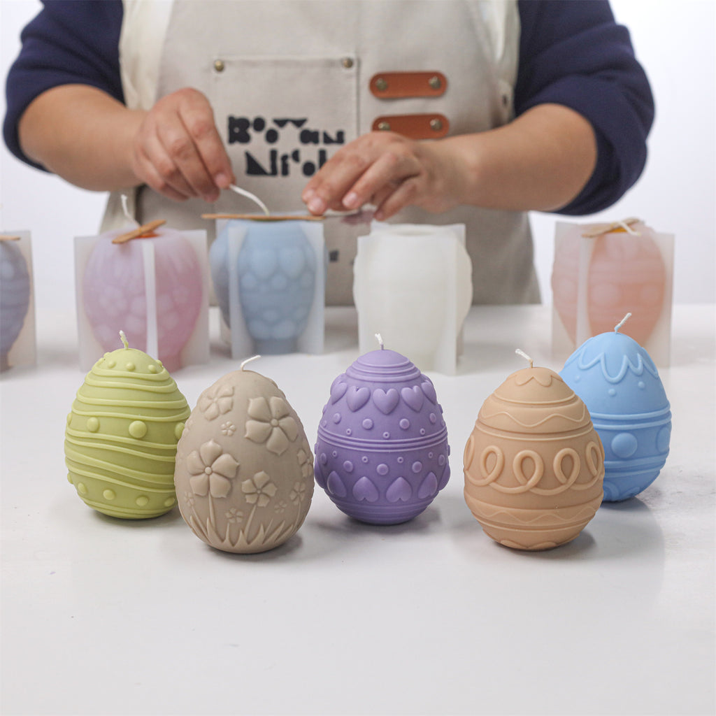 Make Easter Egg Candles with Boowan Nicole Silicone Molds