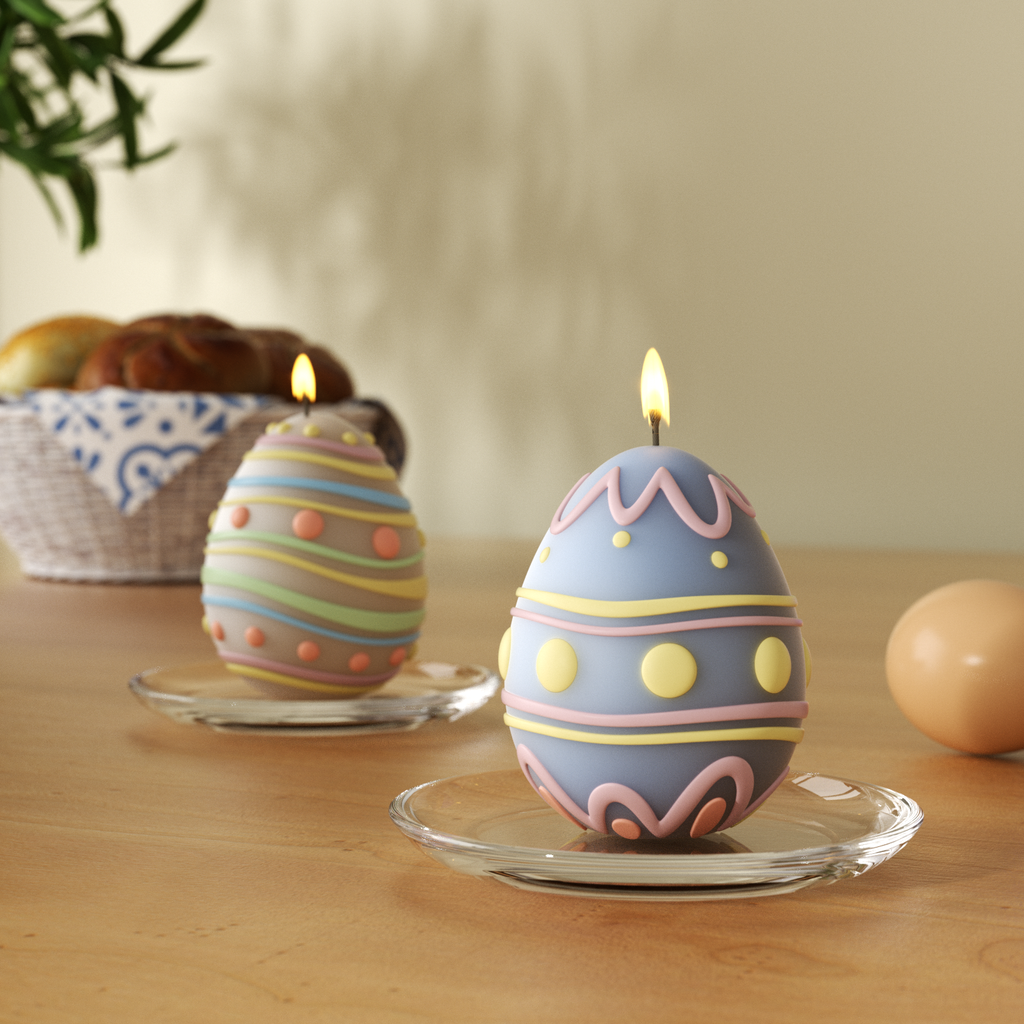 Handcrafted Easter Egg Candles – Perfect for Easter Decor-Boowan Nicole