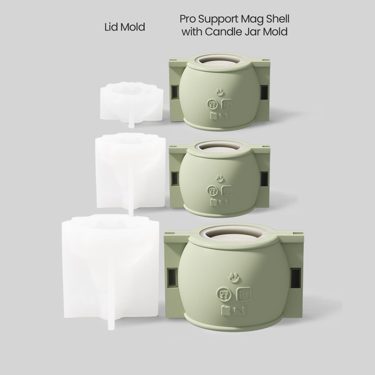 Hoppity Bunny - Topped Easter Egg Candle Jar Silicone Mold CollectionCandle Jar MoldSH1153-2+1153-4