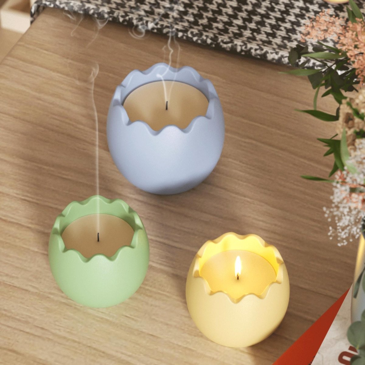 Hoppity Bunny - Topped Easter Egg Candle Jar Silicone Mold CollectionCandle Jar MoldSH1153-2+1153-4