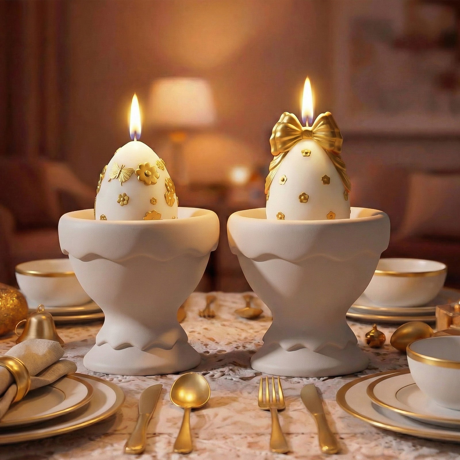 Easter's Floral Egg Delights Tealight Candle Silicone Mold Collection