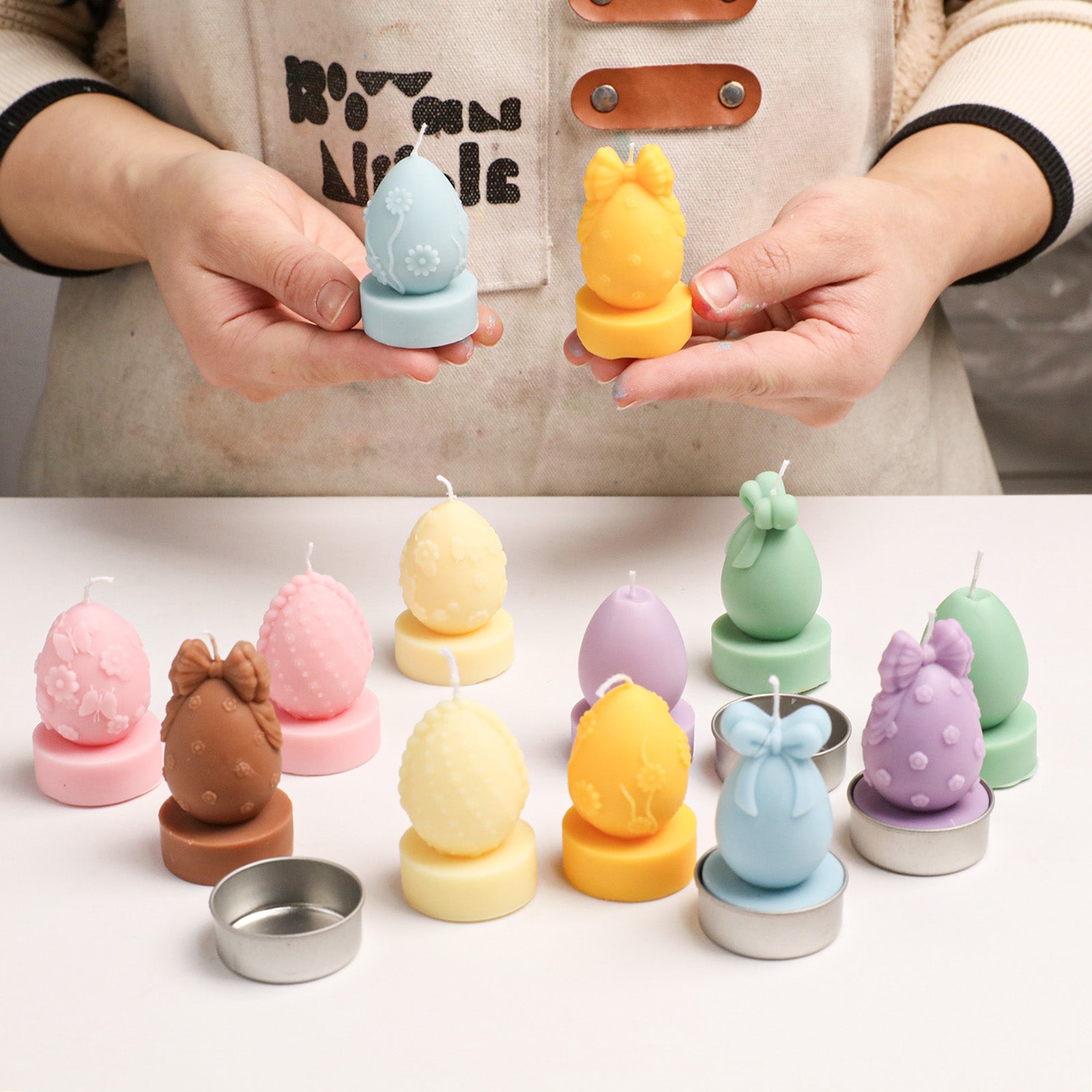 Easter's Floral Egg Delights Tealight Candle Silicone Mold Collection