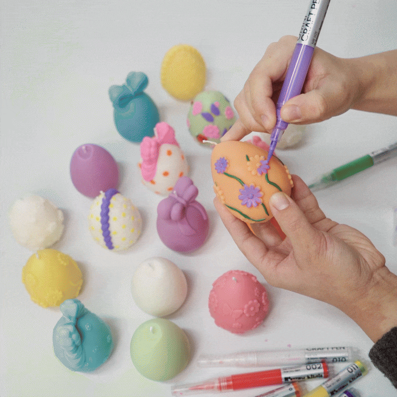 Molde de silicona para vela en recipiente con forma de huevo floral de Pascua colección