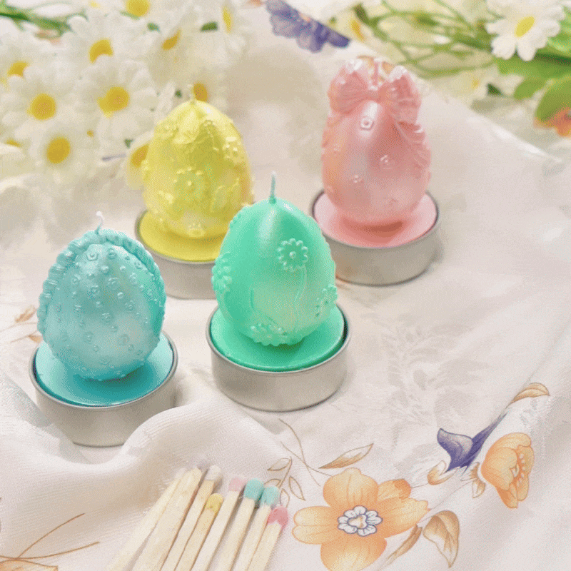 Easter's Floral Egg Delights Tealight Candle Silicone Mold Collection