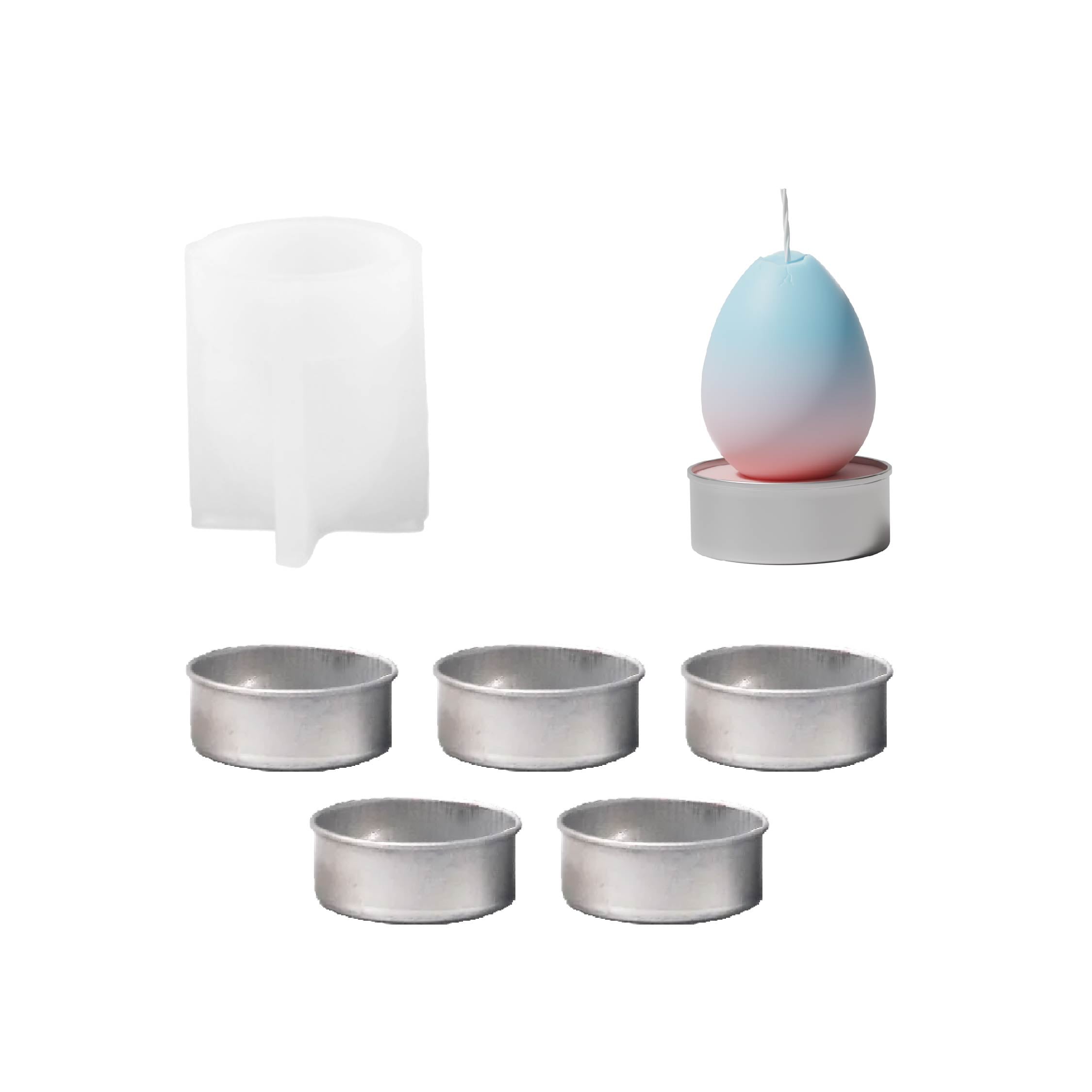 Easter's Floral Egg Delights Tealight Candle Silicone Mold Collection