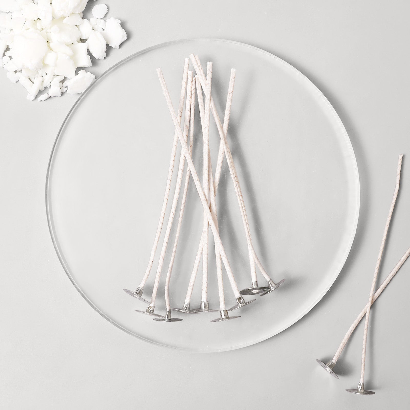 20 Stück Eco Premium Kerzendochte, vorgeschweißt und mit Lasche versehen