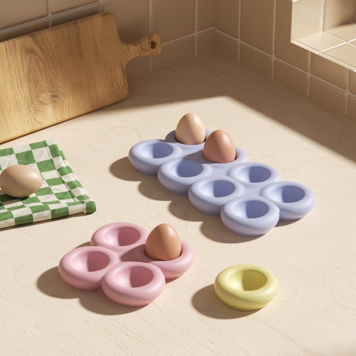 Handmade Gradient Effect Egg Tray – Keep Your Kitchen Eggs Organized and Countertops Neat & Stylish – Boowan Nicole