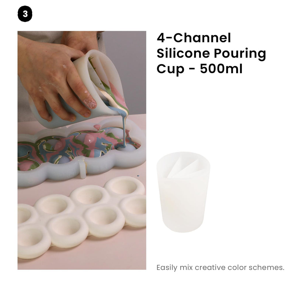 Buy 4- Channel Silicone Pouring Cup - 500ml - Boowan Nicole