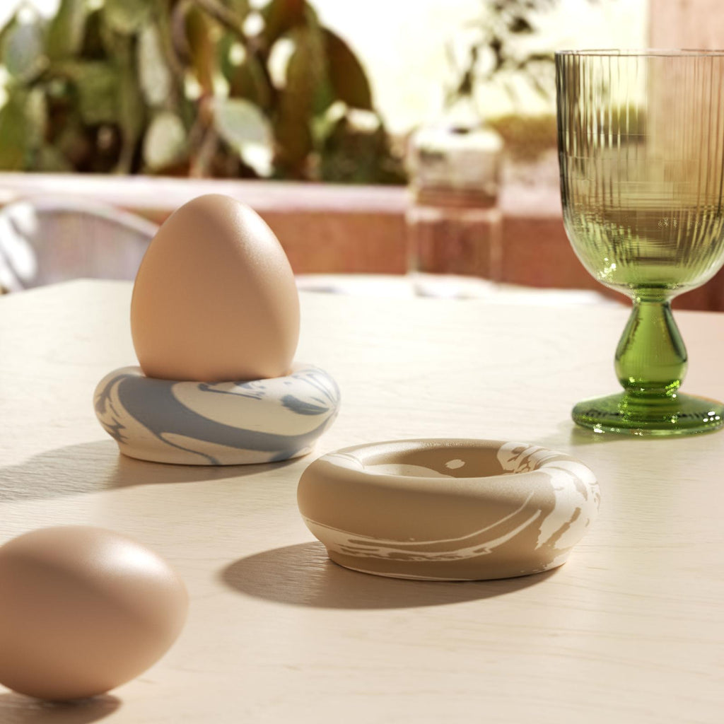 Gradient effect handmade egg cup – perfect for modern kitchen decor and DIY home crafts - Boowan Nicole