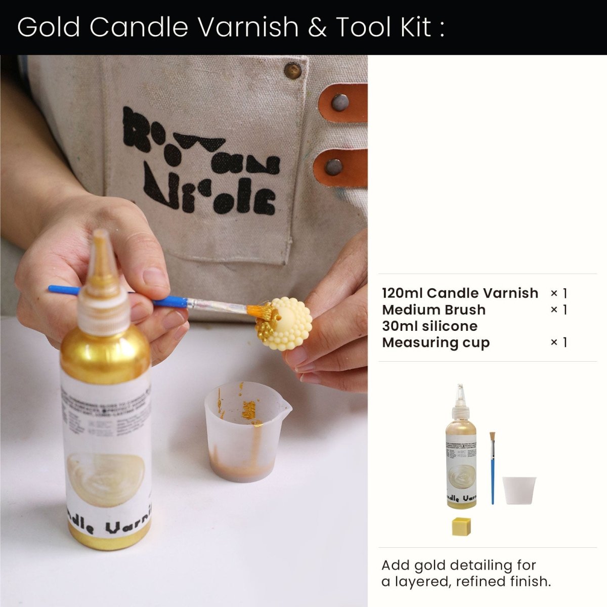 Elegant Stripes Christmas Bauble Candle Silicone Mold3D Candle MoldST-32