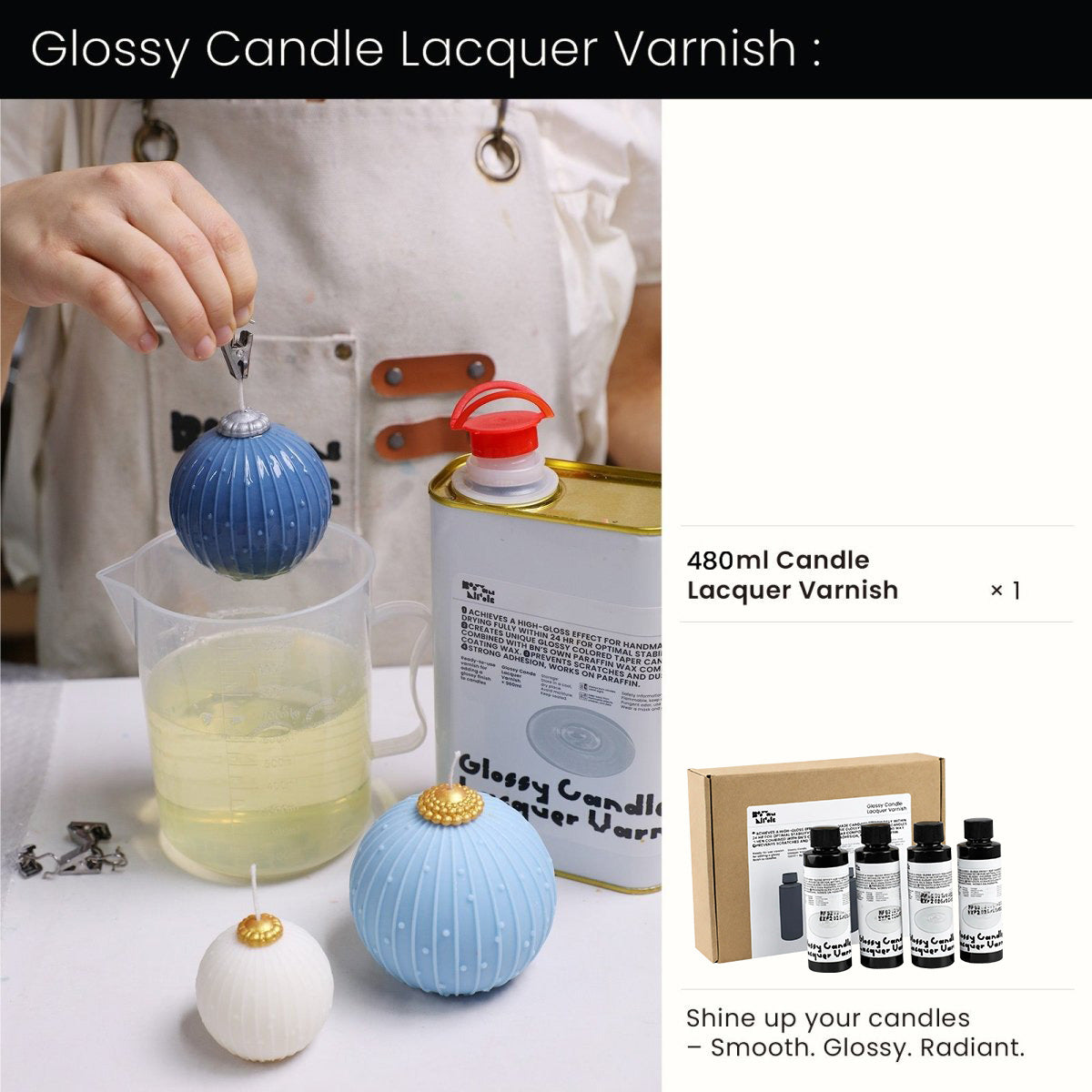 Boule de Noël à pois étoilés, moule en silicone pour bougie