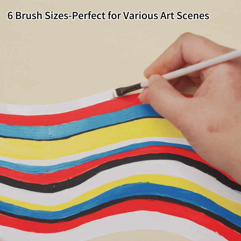 6 Brush Sizes - Perfect for Various Art Scenes - Boowan Nicole