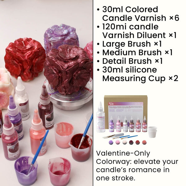 Valentine Candle Varnish Set