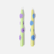 BLOSSOM Taper candle Camellia Mists Fade - Set of 2 - Pale Yellow & Light Green - Long VersionCandleK0039