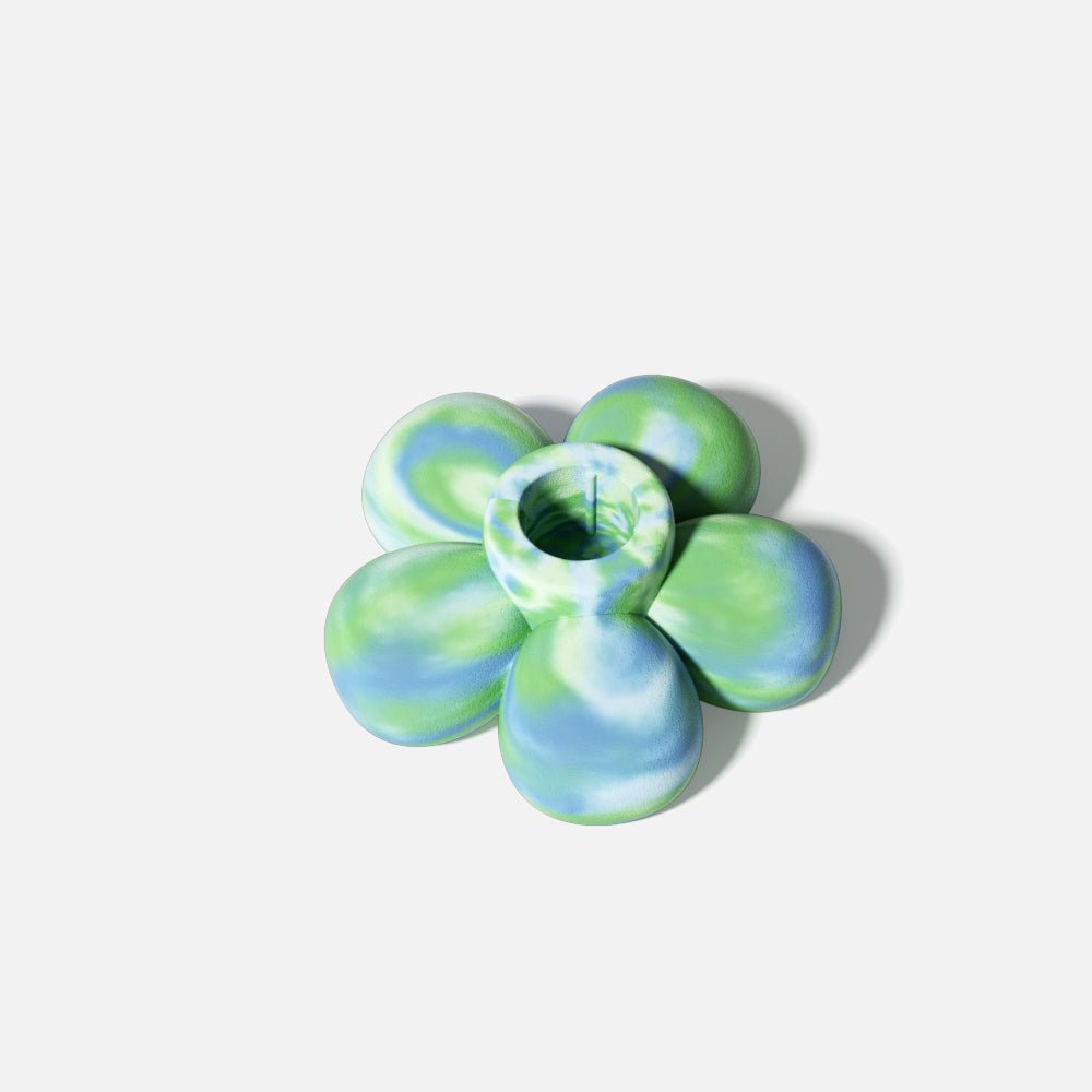 BLOSSOM Breeze Candle Holder - Sky Blue & Forest GreenCandle HolderH0887-13