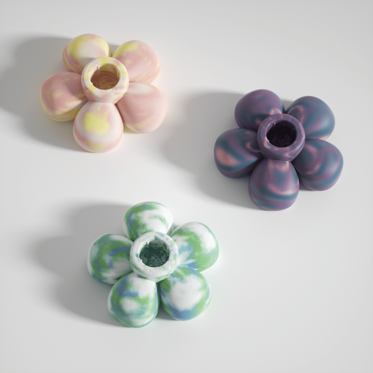 A variety of gradient flower candle holders for you to choose from-Boowan Nicole
