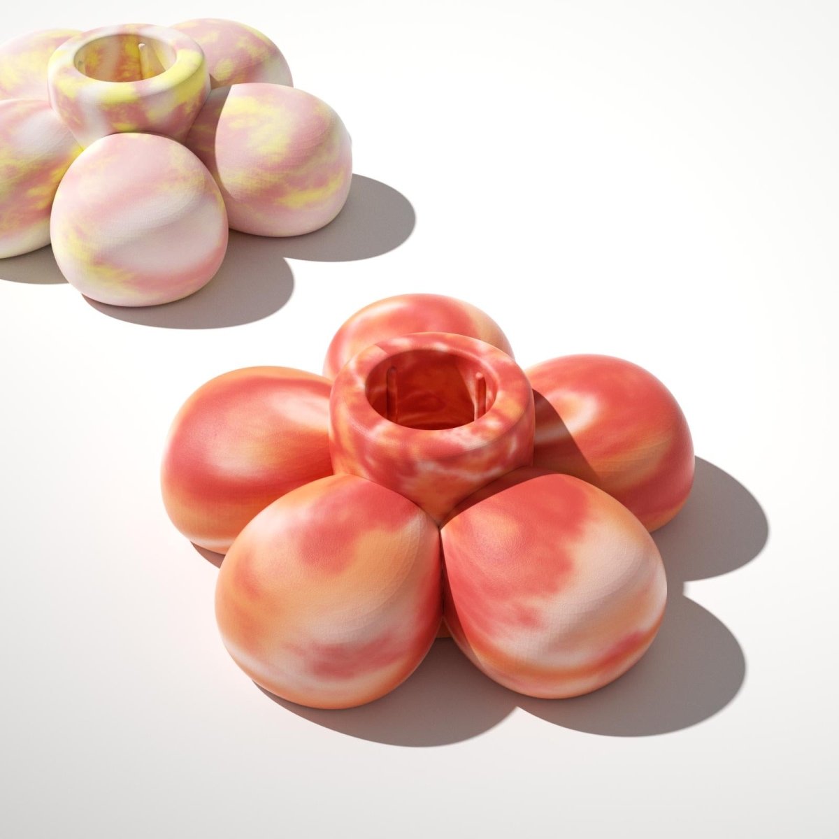 Top-view close-up of the flower candle holder, offering a more realistic and lifelike appearance-Boowaan Nicole