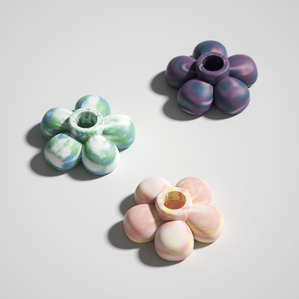 BLOSSOM Dream Candle Holder - Petal Pink & Soft LemonCandle HolderH0887-11