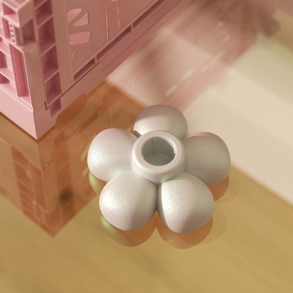 Flower-shaped candle holder base with a sleek metallic finish, perfect for modern decor-Boowan Nicole