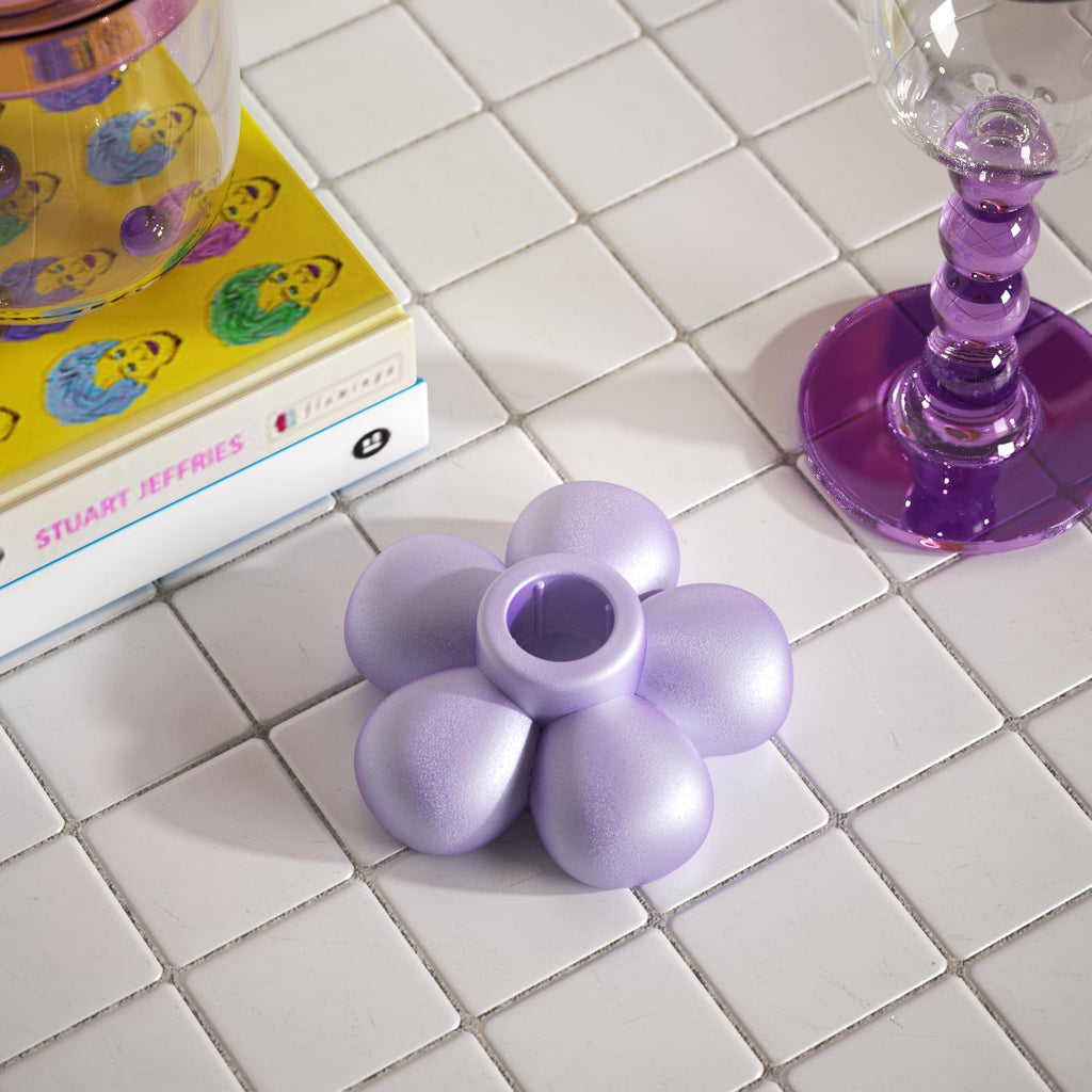 Pearlescent Light Purple Candle Holder - Add Elegance and Color to Your Space-Boowan Nicole