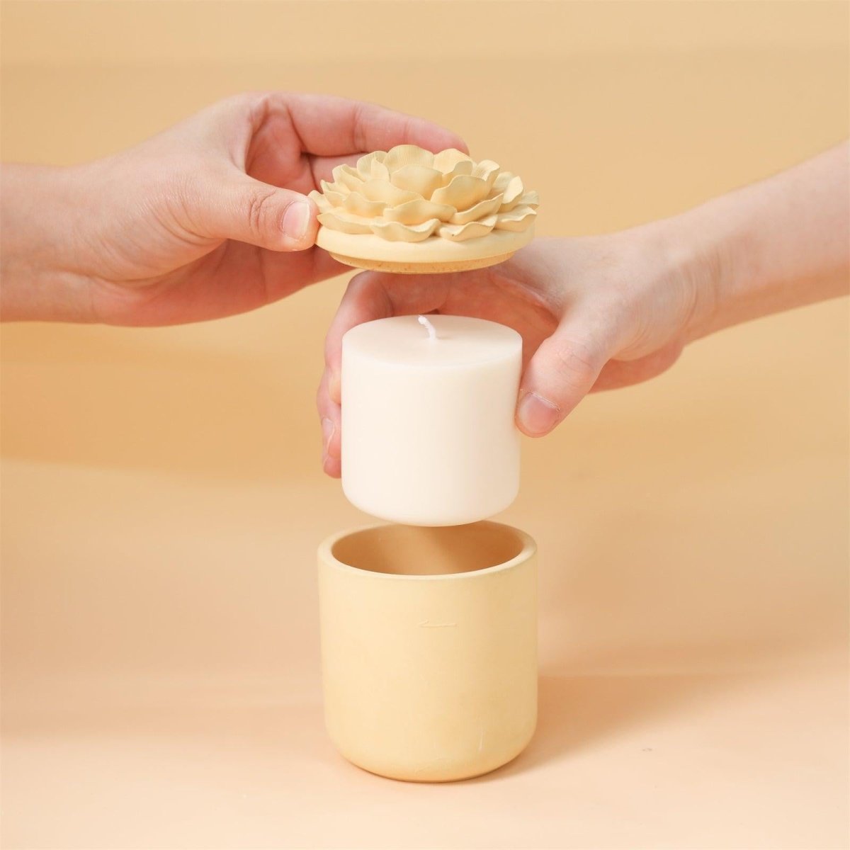 Whispers of Camellia Candle Jar Silicone Mold & Candle Refill Silicone Mold CollectionCandle Jar MoldSH1142-1-2+LZ0799