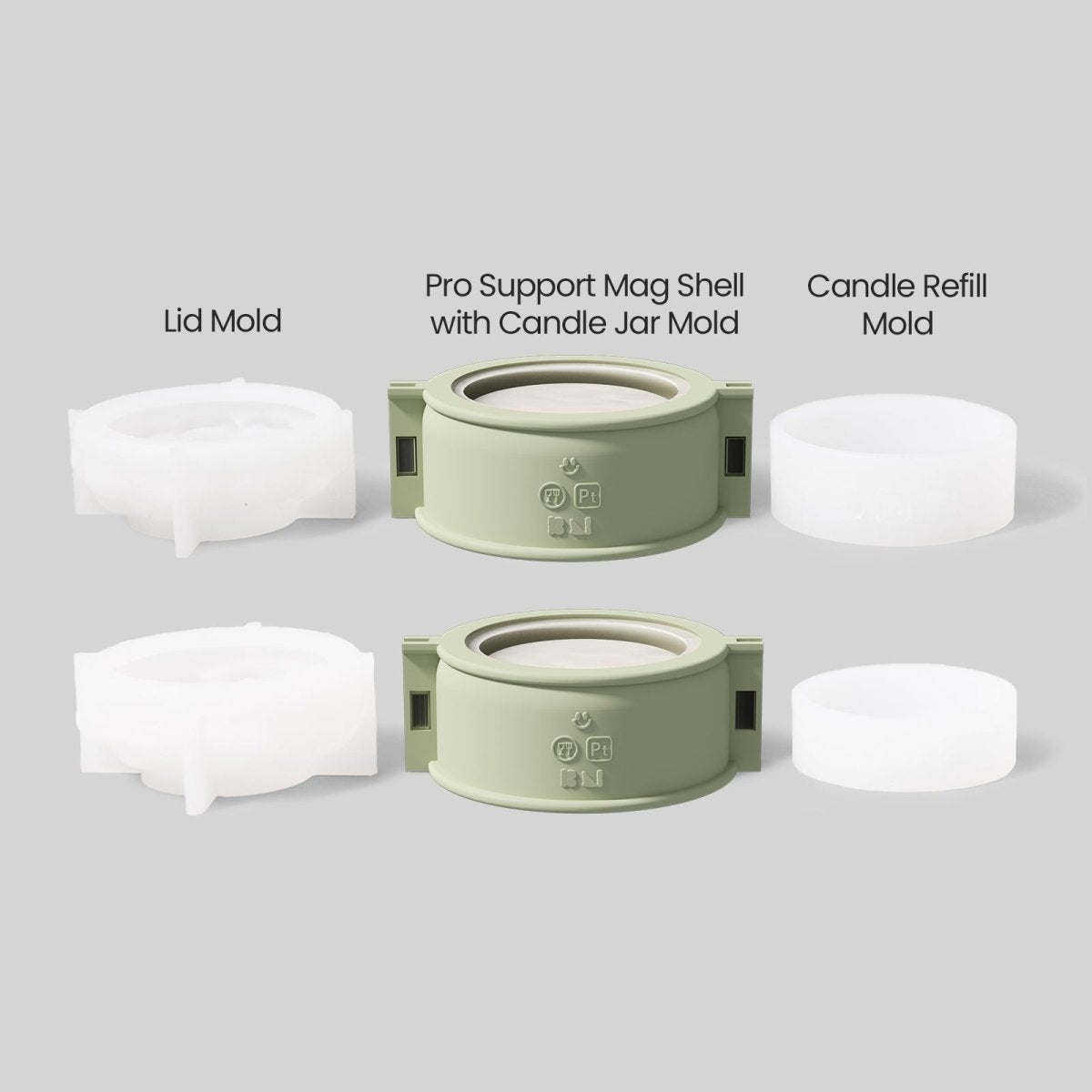 Whispers of Camellia Low Candle Jar Silicone Mold & Candle Refill Silicone MoldCandle Jar MoldSH1142-1-2