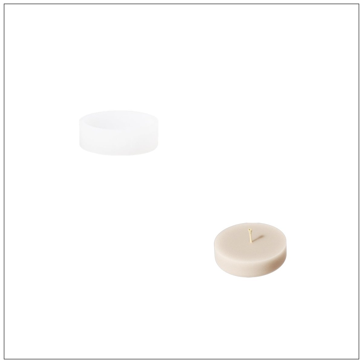 Whispers of Camellia Low Candle Jar Silicone Mold & Candle Refill Silicone MoldCandle Jar MoldLZ0799