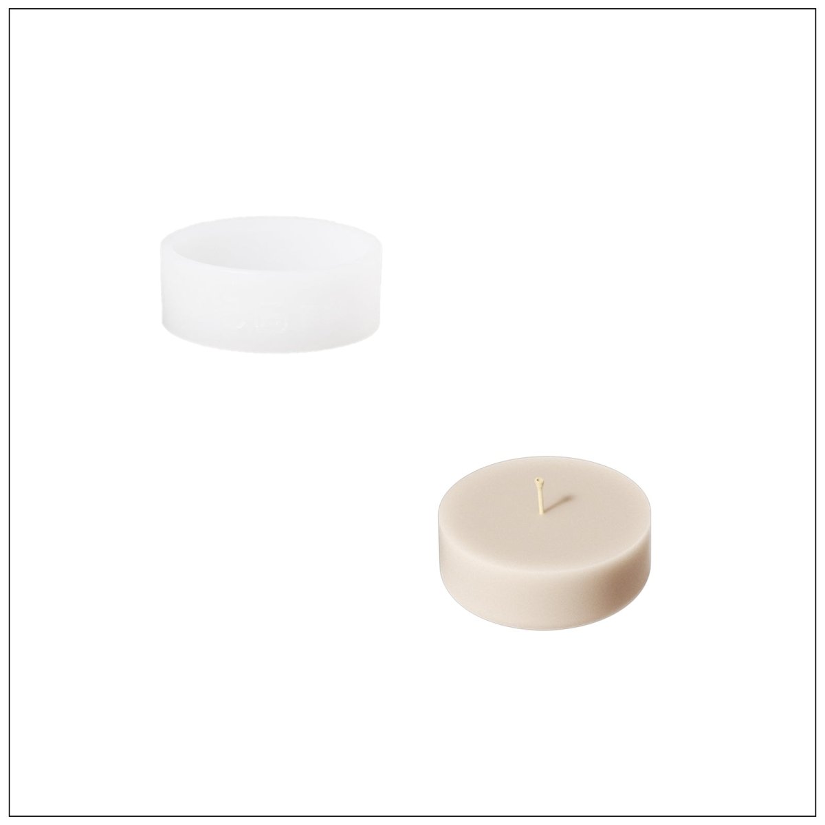 Whispers of Camellia Low Candle Jar Silicone Mold & Candle Refill Silicone MoldCandle Jar MoldLZ0800