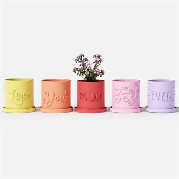 Let Love Grow - Blooming Love for Mom Plant Pot & Tray Silicone Mold Collection