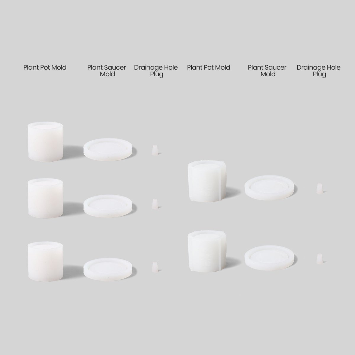 Let Love Grow - Blooming Love for Mom Plant Pot & Tray Silicone Mold CollectionPlant Pot MoldSH0846-1+SH0819+A0269