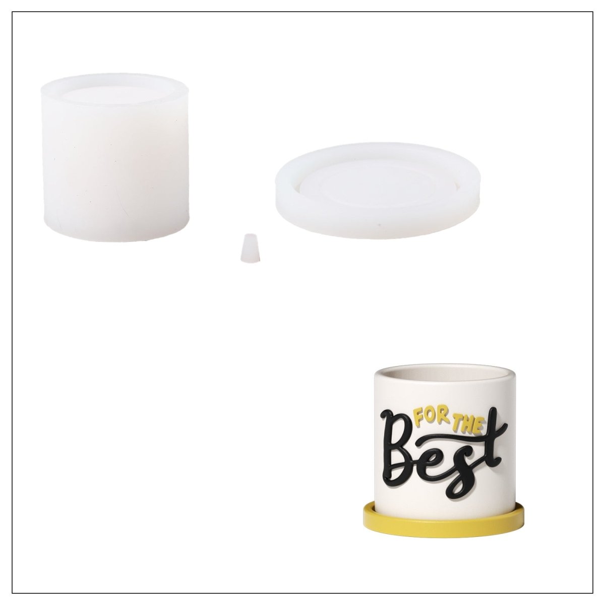 Let Love Grow - Blooming Love for Dad Plant Pot & Tray Silicone Mold CollectionPlant Pot MoldSH0846-2+0819+A0269