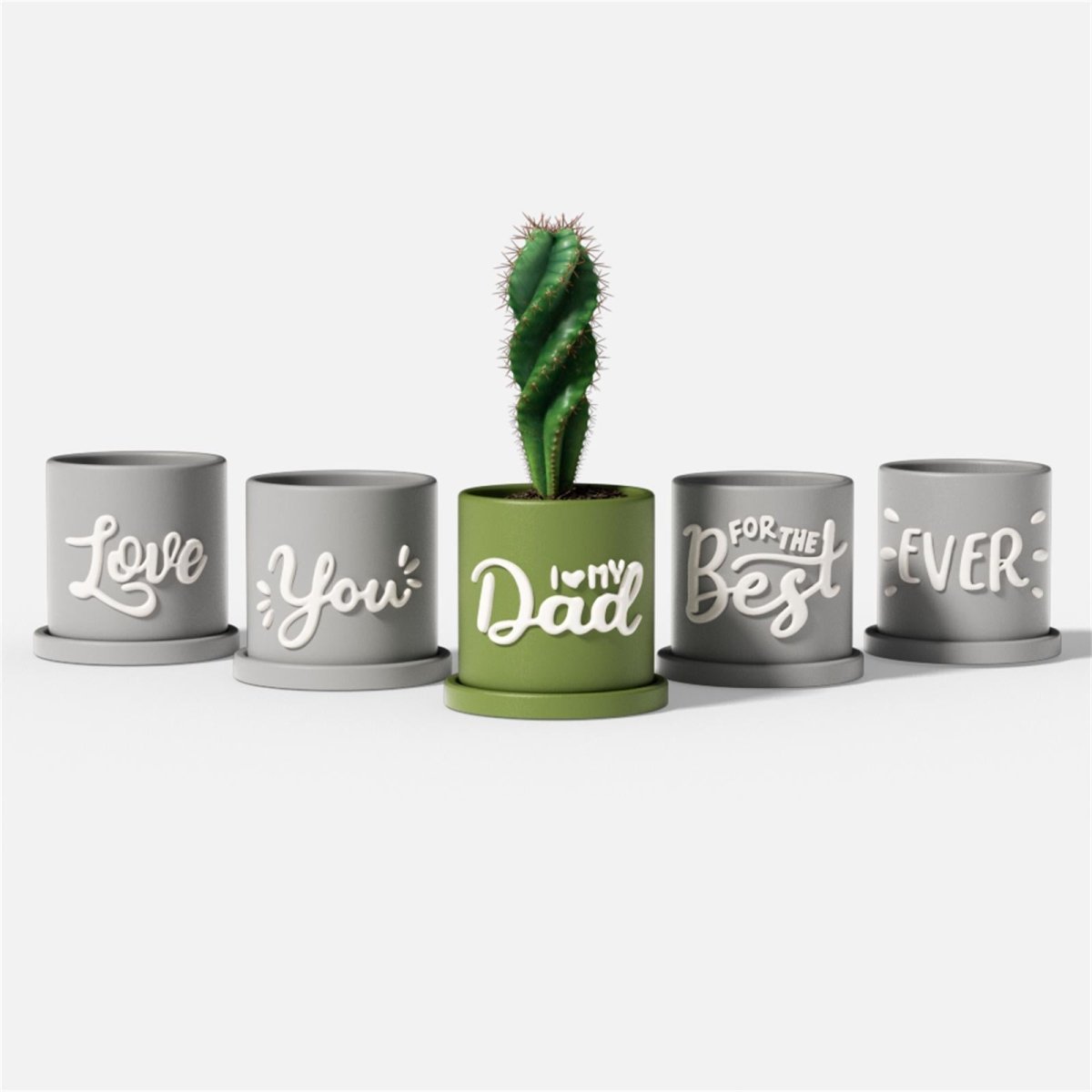 Let Love Grow - Blooming Love for Dad Plant Pot & Tray Silicone Mold CollectionPlant Pot MoldSH1185+SH0819+A0269