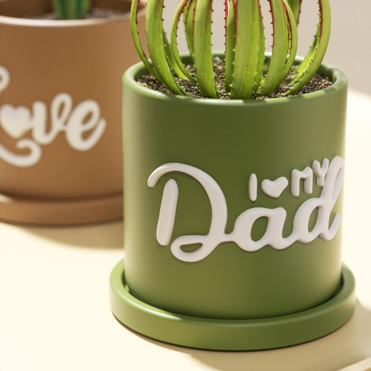 Let Love Grow - Blooming Love for Dad Plant Pot & Tray Silicone Mold CollectionPlant Pot MoldSH1185+SH0819+A0269