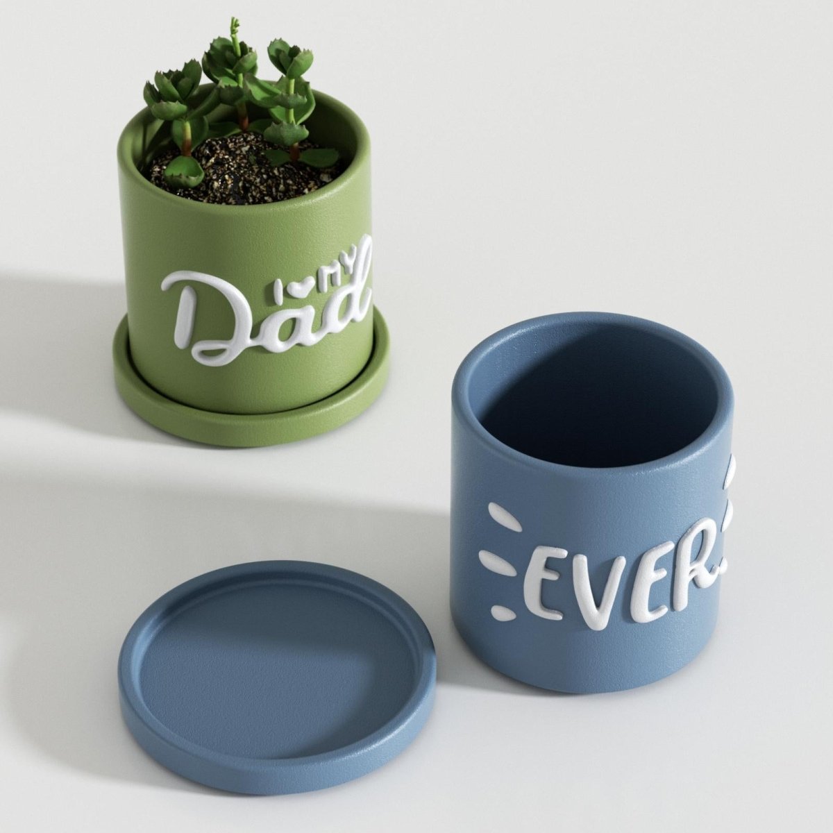 Let Love Grow - Blooming Love for Dad Plant Pot & Tray Silicone Mold CollectionPlant Pot MoldSH1185+SH0819+A0269