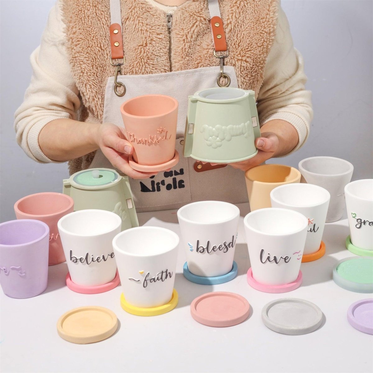 words for plant pots Words of Blessing Plant Pot Silicone Mold Collection
