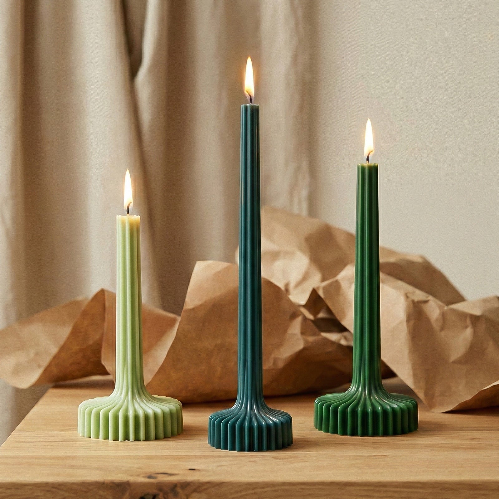 Fluted Pedestal Acrylic Candle Mold