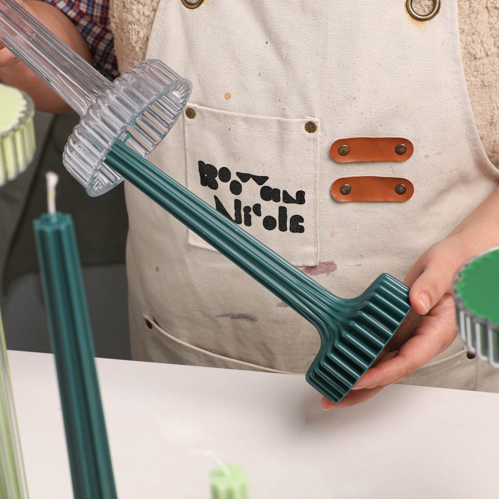 Fluted Pedestal Acrylic Candle Mold