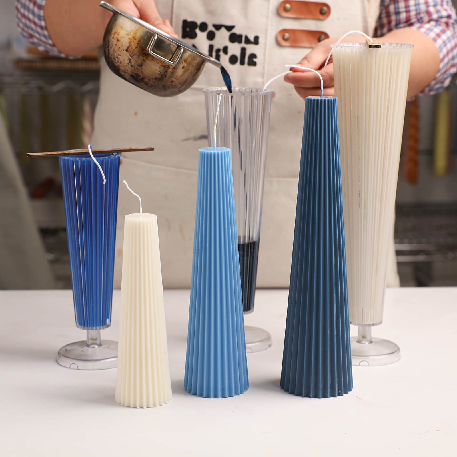 Fluted Spire Acrylic Candle Mold