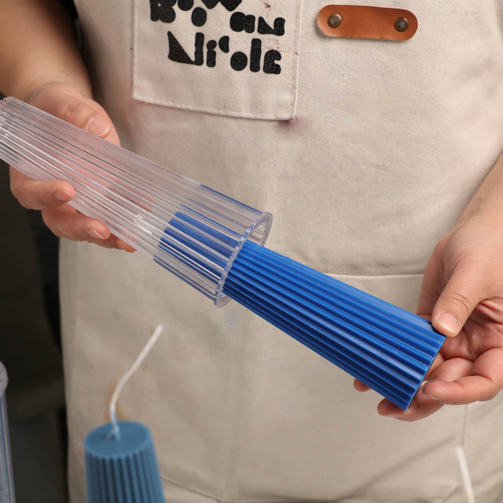 Fluted Spire Acrylic Candle Mold