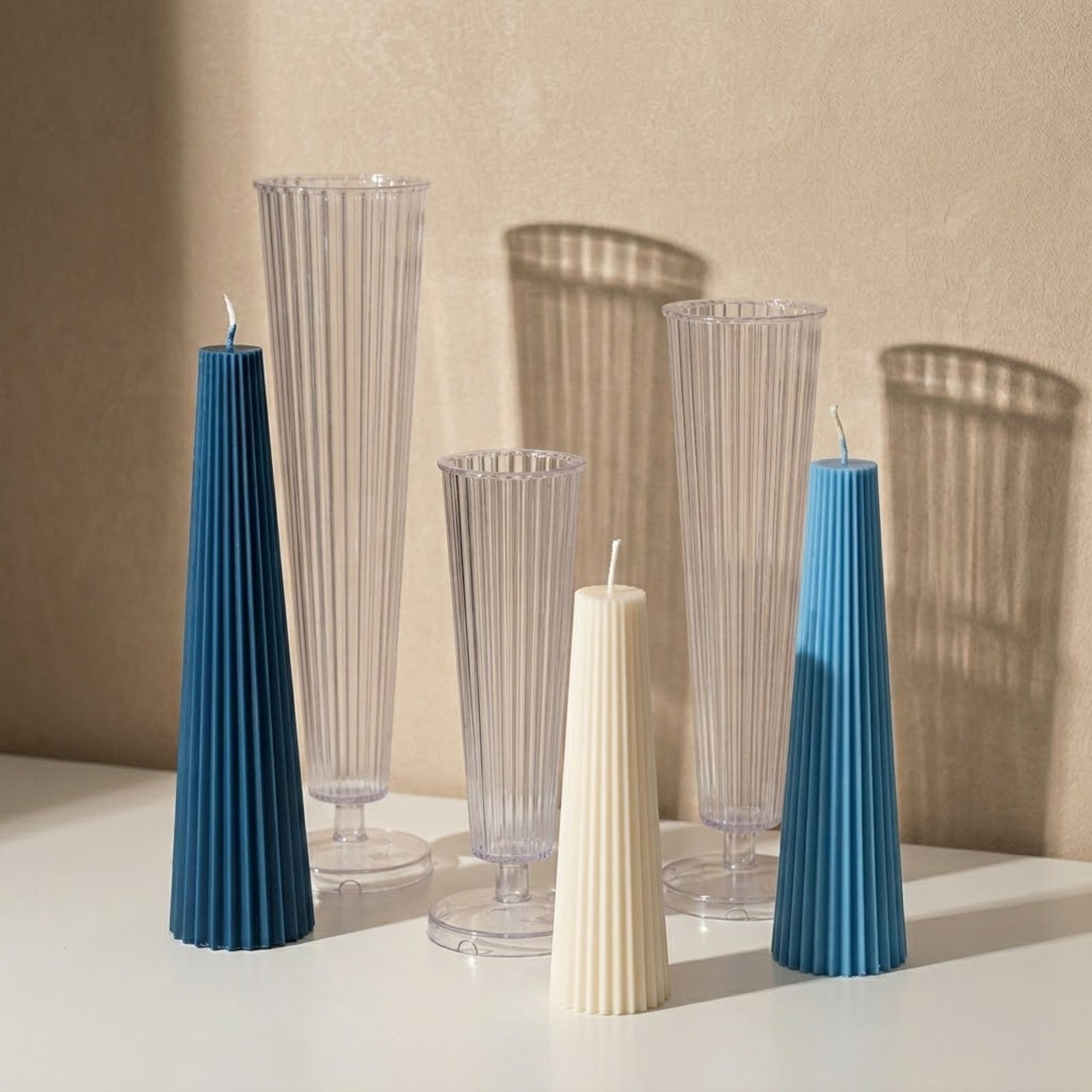 Fluted Spire Acrylic Candle Mold