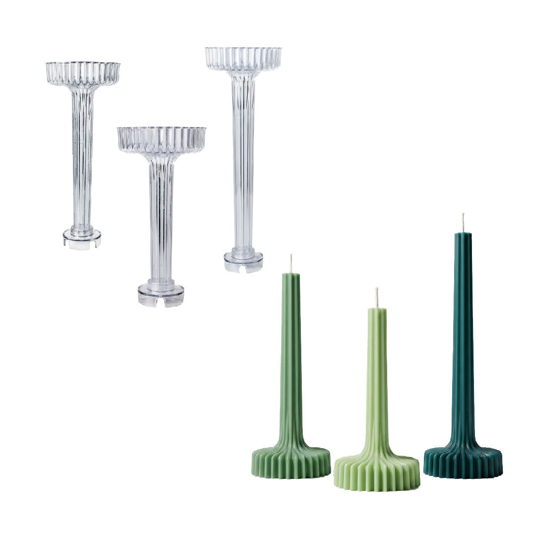 Fluted Pedestal Acrylic Candle Mold