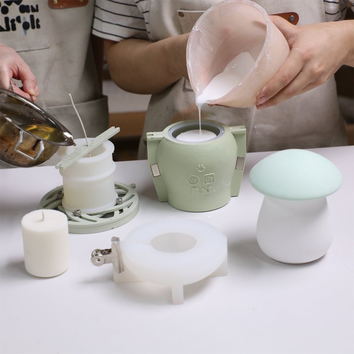 Forest Shroom Candle Jar & 6oz Candle Refill Silicone MoldCandle Jar MoldSH1245-1-2