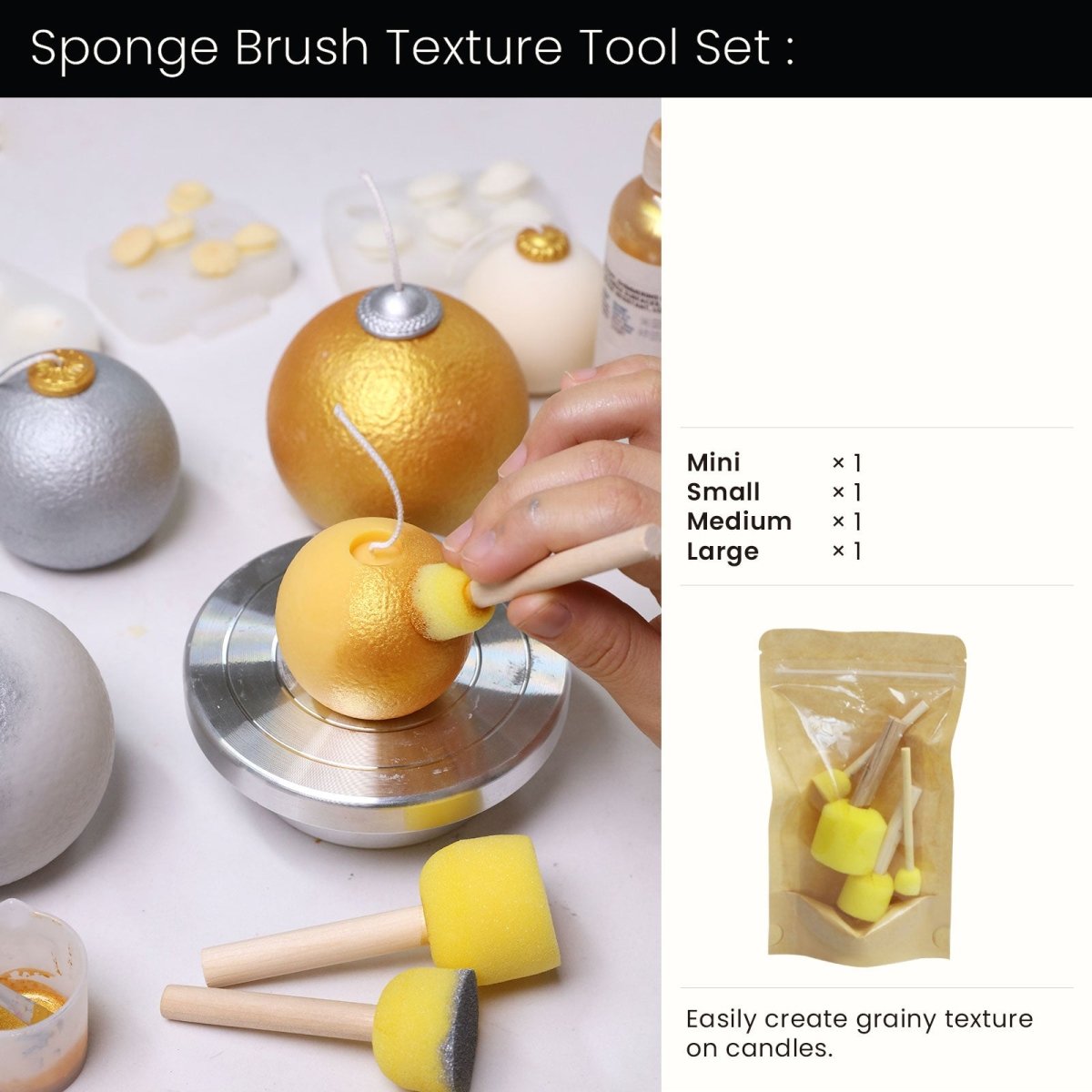 Frosted Charm Christmas Bauble Candle Silicone Mold3D Candle MoldST-32